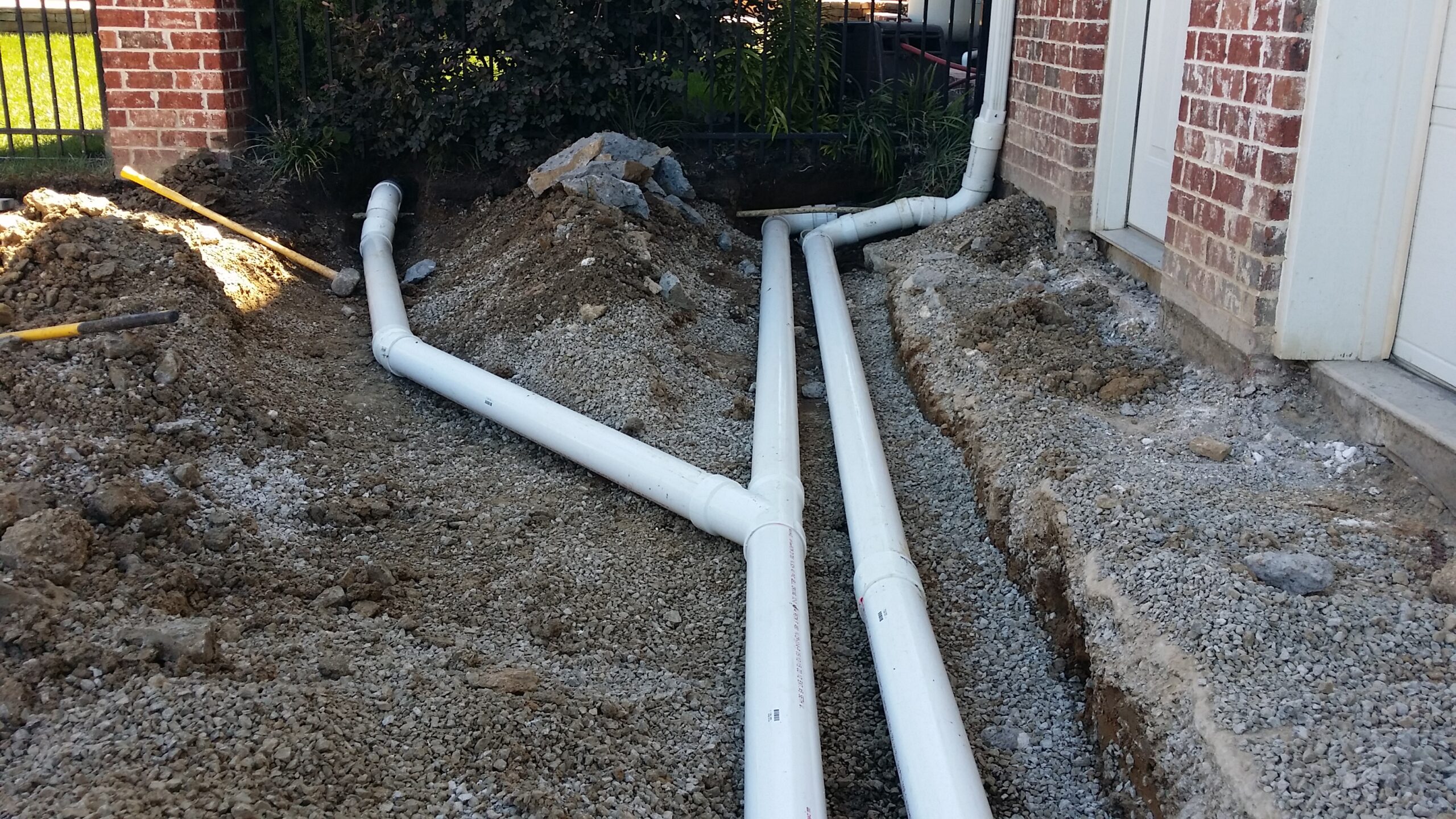 PVC pipe vs black corrugated